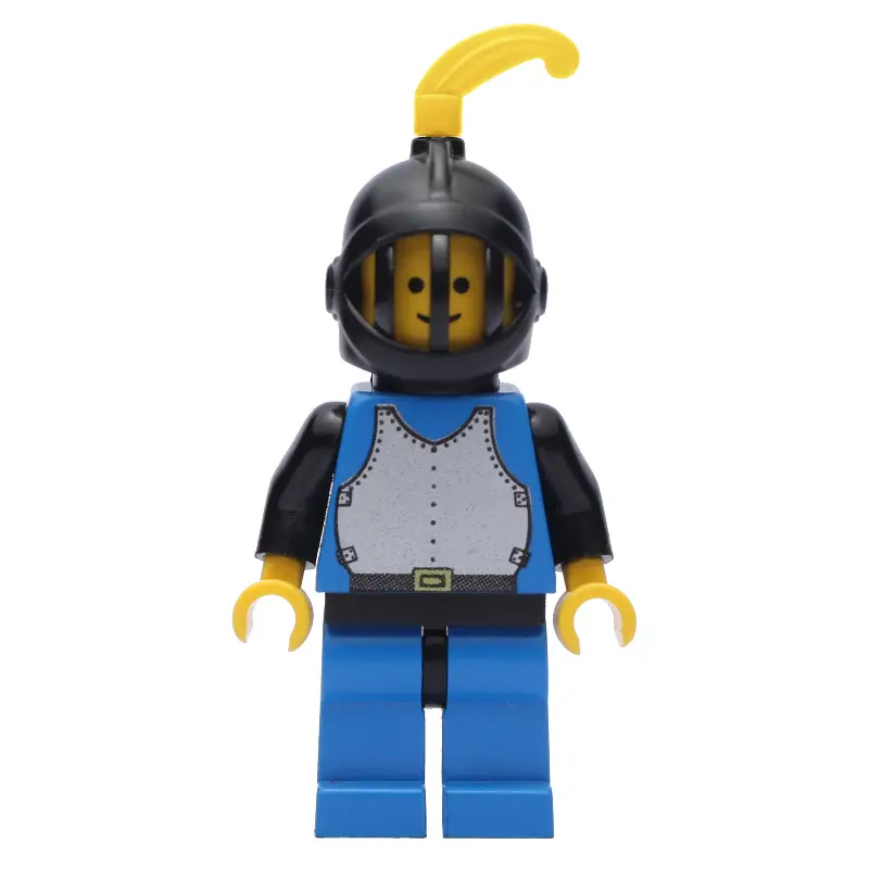 Knight (Breastplate on Blue) - Blue Legs, Yellow Plume, 3626b