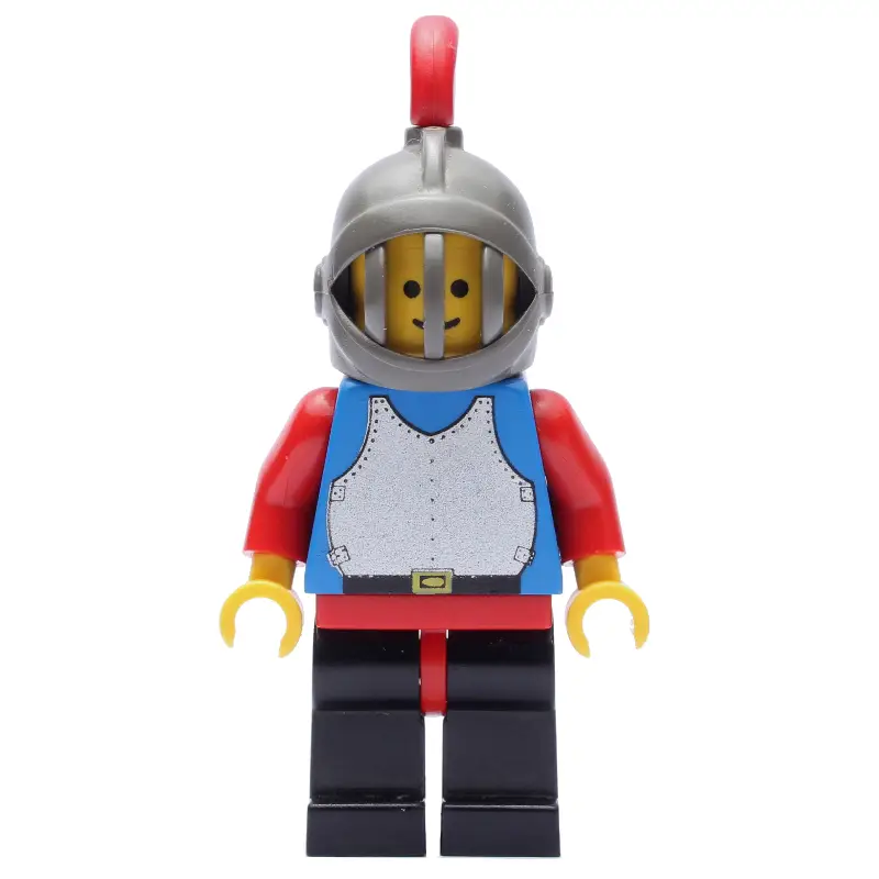 Knight (Breastplate on Blue) - Black Legs, Red Plume