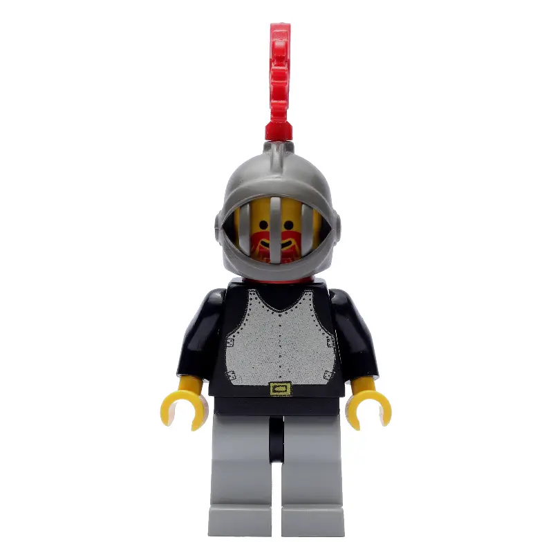 Knight (Breastplate on Black) - Light Gray Legs