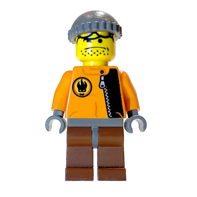 Hot Rod Driver, Orange Jacket with Zipper