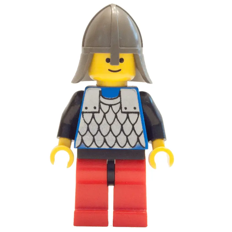 Knight (Scale Mail on Blue) - Black Arms, Red Legs