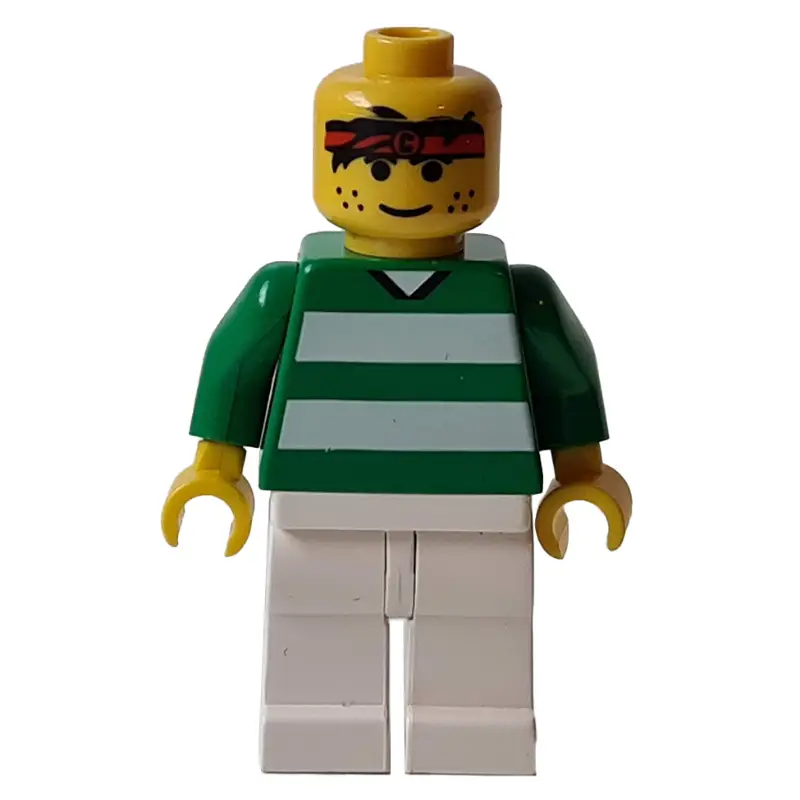 Soccer Player Green Torso, White Legs, Sweat Band #3