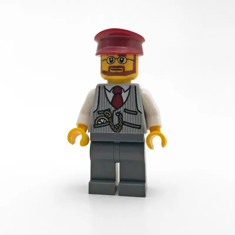 Christmas Train Driver with Dark Red Hat