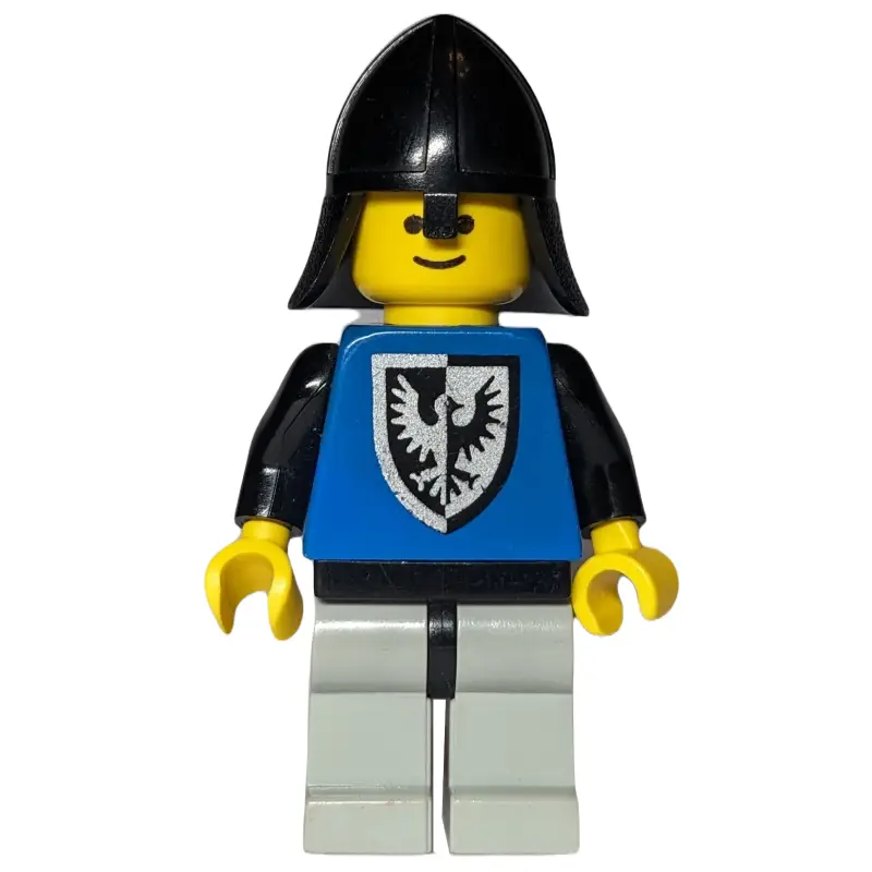 Knight (Black Falcon) - Light Gray Legs, Neck-Protector