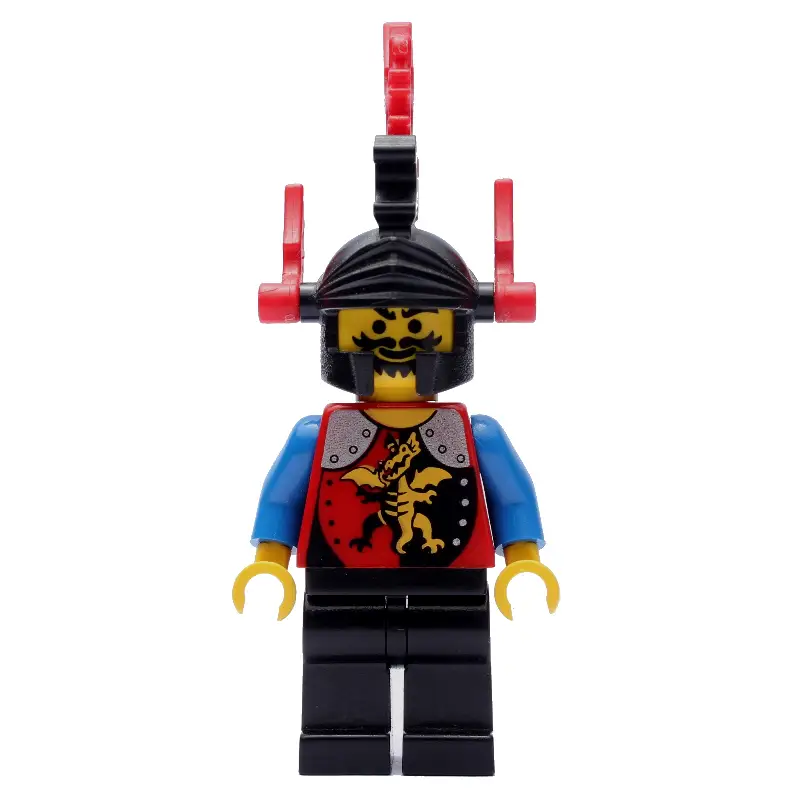 Knight (Dragon Knights) - Black Legs, Black Hips, Red Plumes