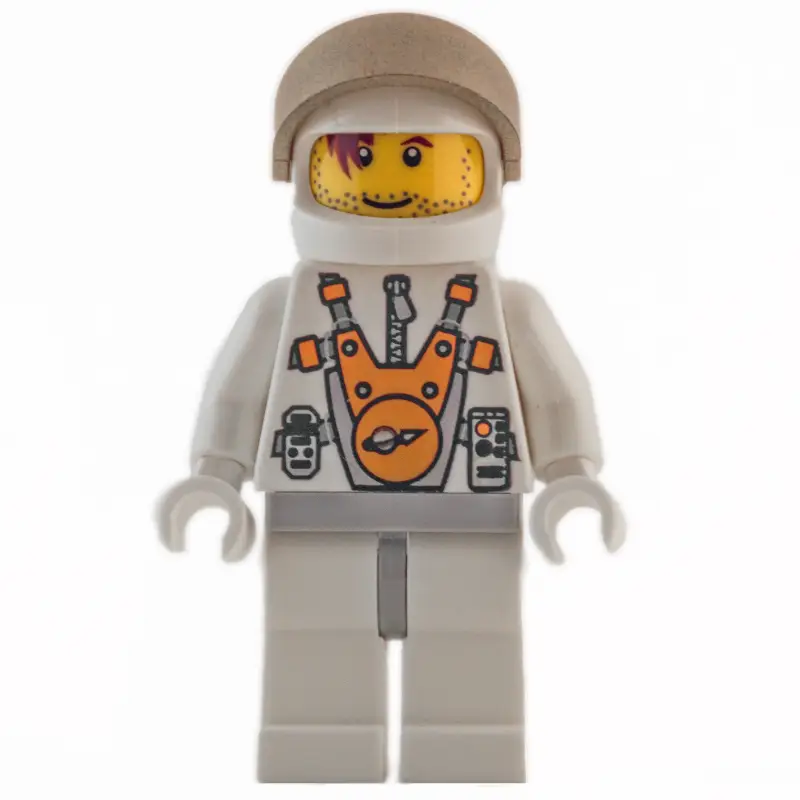 Mars Astronaut, Stubble, Printed Hair over Eyes