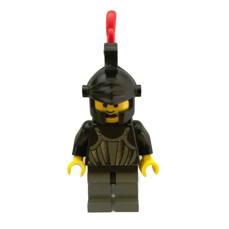 Knight (Fright Knights) - Black Helmet, Red Triple-Plume