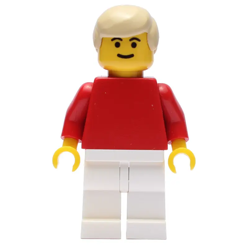 Soccer Player Red Plain Torso, White Legs 8