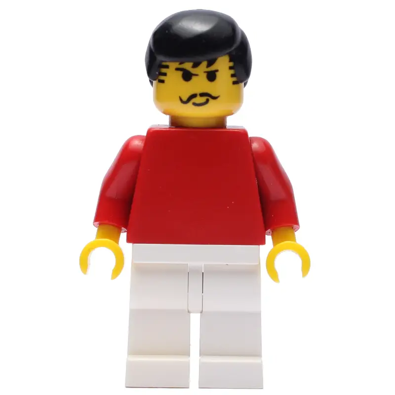 Soccer Player Red Plain Torso, White Legs 7