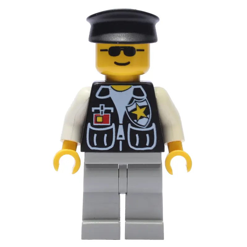 Police - Black vest, Light Gray Legs, Black Hat
