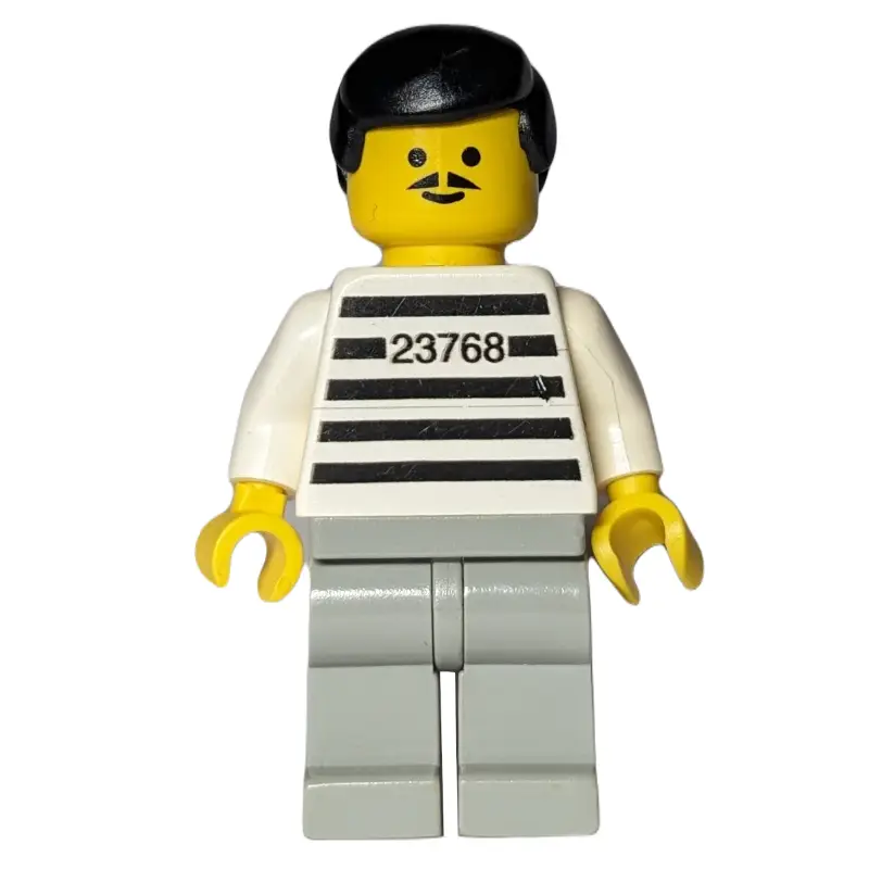Jailbreak Joe, Prison Shirt with #23768, Light Gray Legs