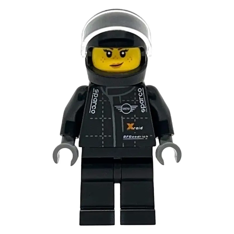 Race Driver, Black Torso, Black Legs, Black Helmet