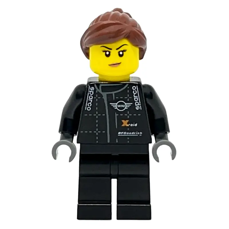 Race Driver, Black Torso, Black Legs, Reddish Brown Hair
