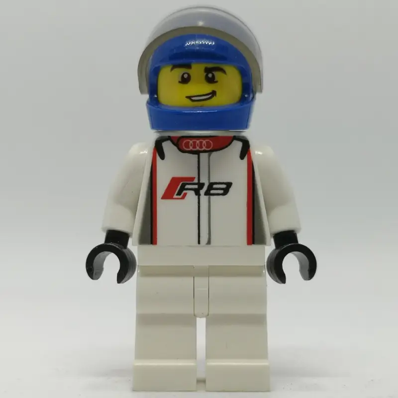 Race Driver, White Torso, White Legs, Blue Helmet, Audi