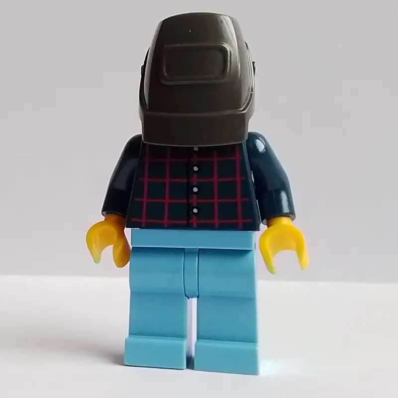 Mechanic, Dark Blue Torso, Medium Blue Legs, Welding Mask