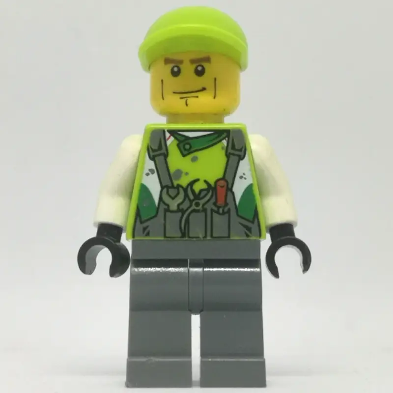 Crew Member Lime Torso, Dark Bluish Grey Legs 2