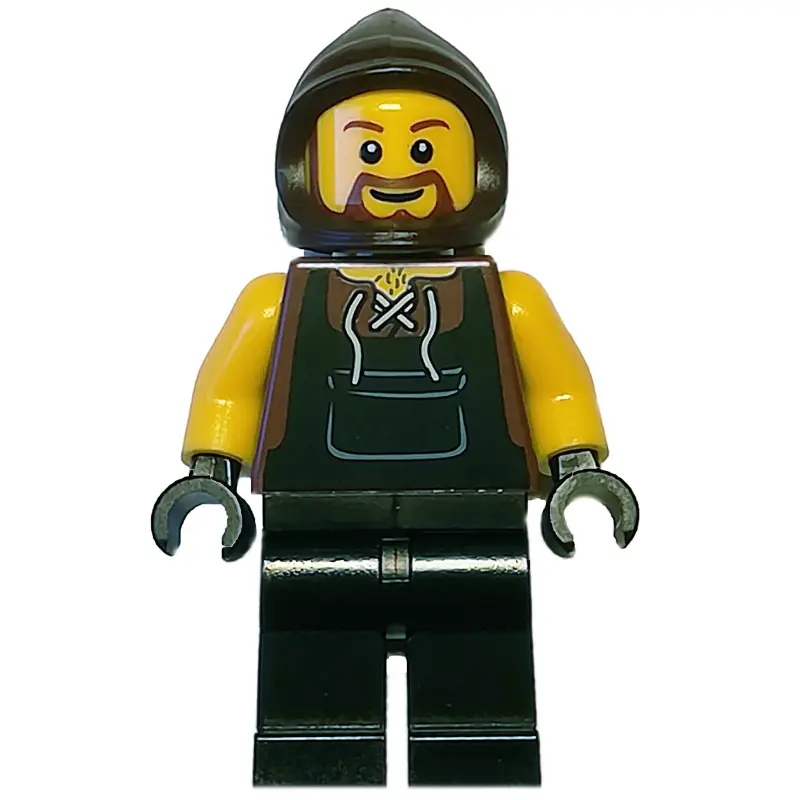 Blacksmith, Dark Brown Hood, Brown Beard