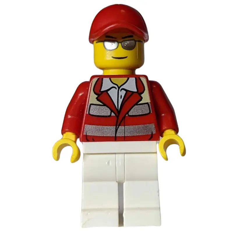 Paramedic, Red Jacket, White Legs, Red Cap, Silver Sunglasses