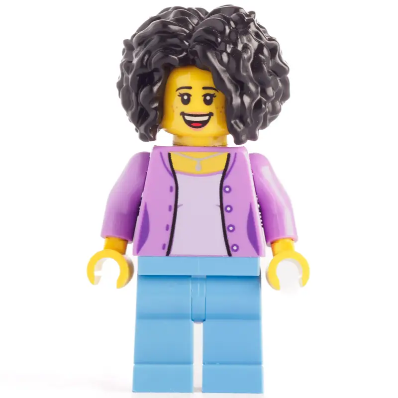 Medium Lavender Torso, Medium Blue Legs, Black Hair