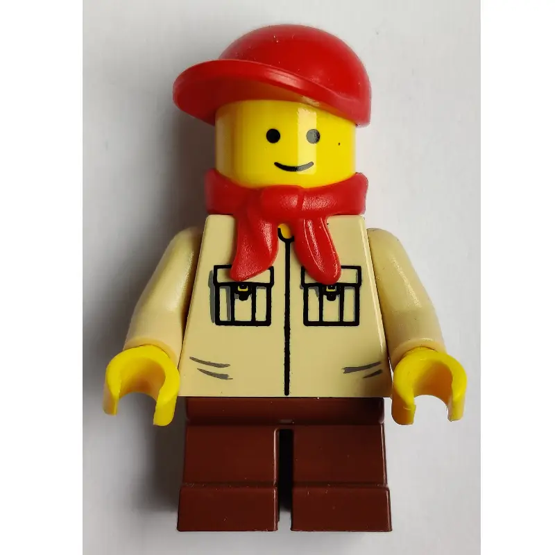 Kid, Tan Torso, Reddish Brown Legs, Red Cap, Bandana