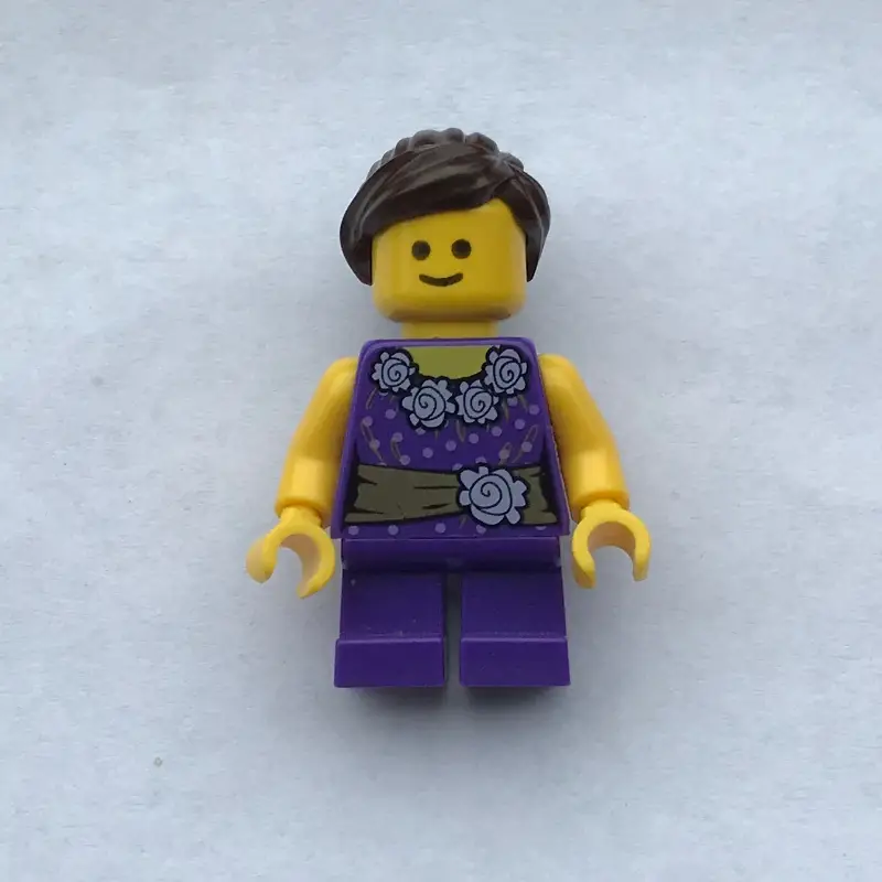 Kid, Dark Purple Torso, Dark Purple Legs, Dark Brown Hair