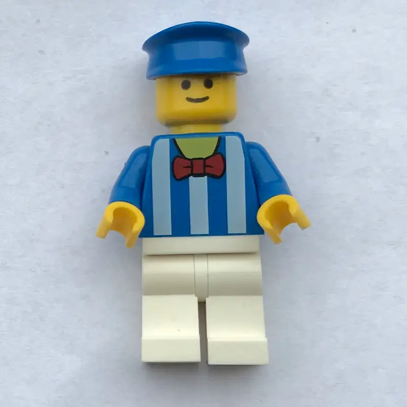 Blue Torso, White Legs, Blue Hat