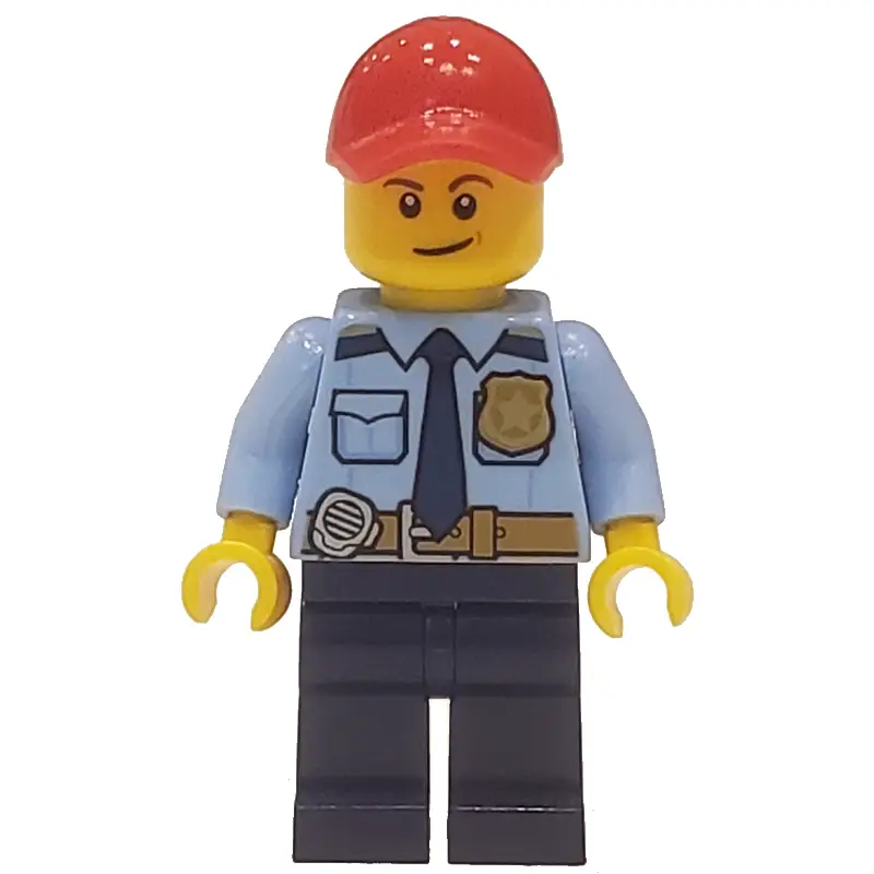 Police - Bright Light Blue Shirt, Dark Blue Legs