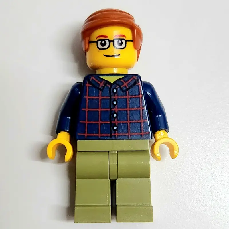 Dark Blue Torso, Olive Green Legs, Dark Orange Hair