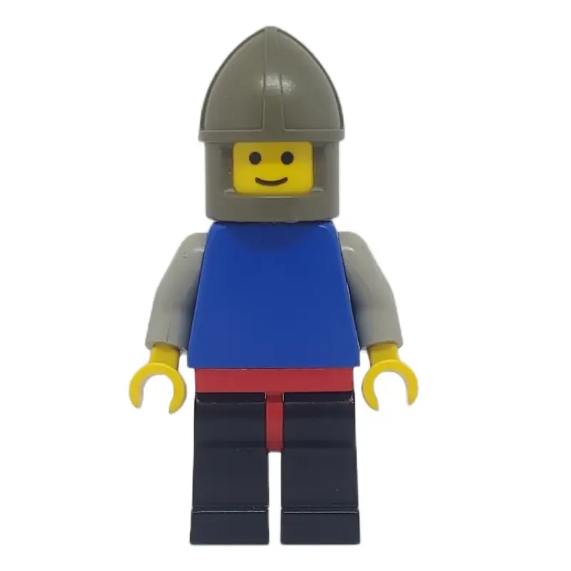 Knight, Blue Torso, Black Legs, Dark Gray Helmet
