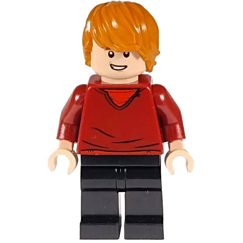 Ron Weasley, Dark Red Sweater over Red Shirt, Black Legs