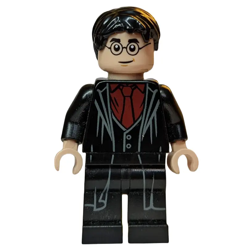 Harry Potter, Long Robes with Pleats over Dark Red Shirt and Tie