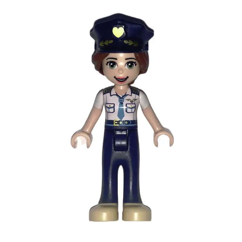 Ashley - White Shirt, Dark Blue Trousers, Dark Blue Hat
