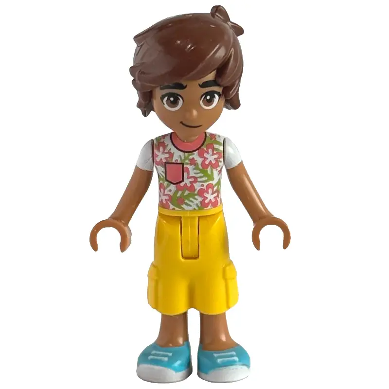 Leo - White/Coral Top, Yellow Pants