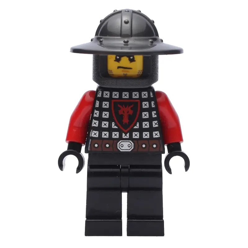 Knight - Black Torso, Black Legs, Pearl Dark Gray Helmet
