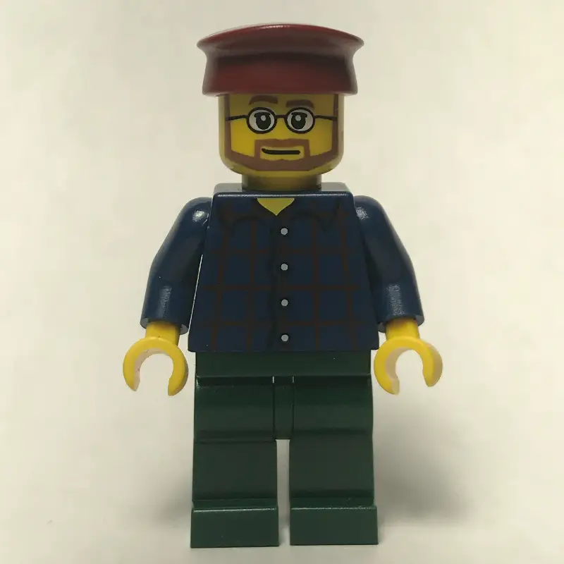 Dark Blue Torso, Dark Green Legs, Dark Red Hat