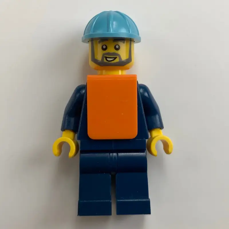 Train Worker, Maersk - Dark Bluish Grey Beard