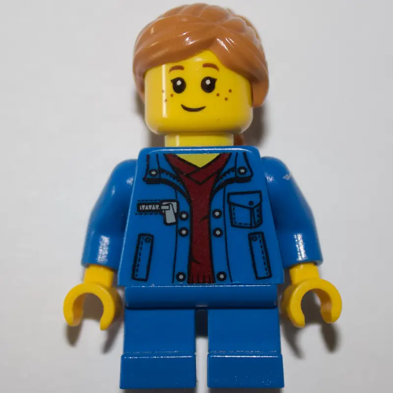 Kid - Blue Torso, Blue Legs, Medium Nougat Hair