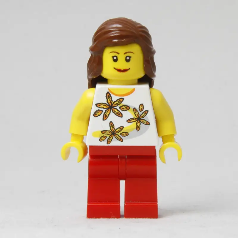White Torso, Red Legs, Reddish Brown Hair
