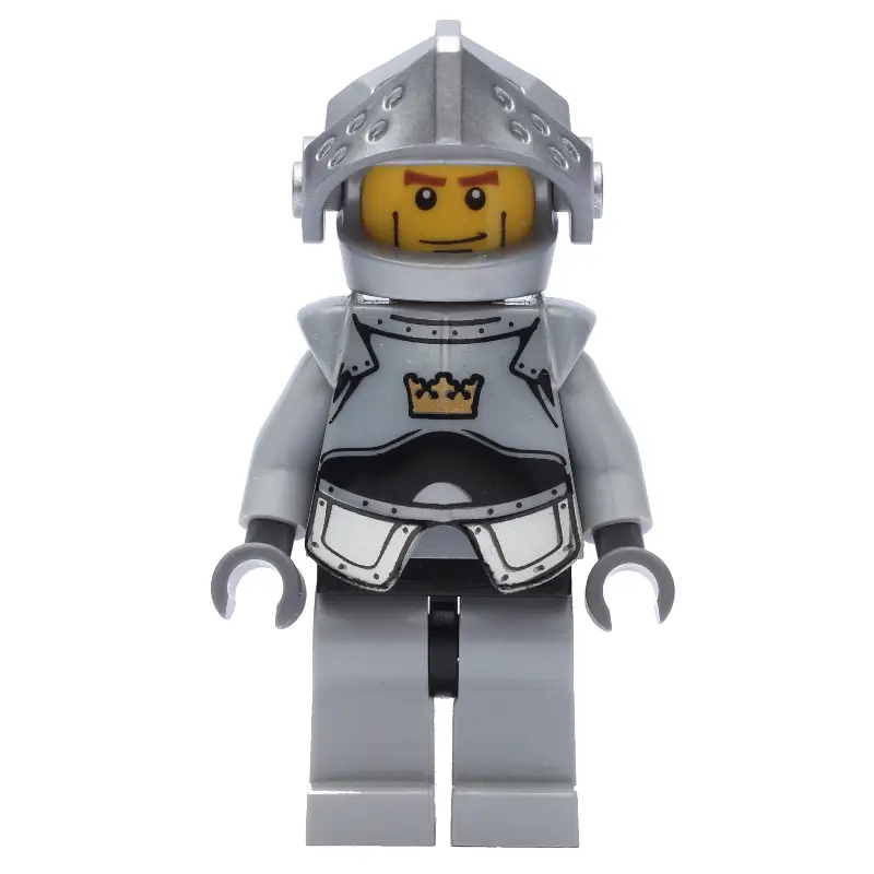 Knight, Gray, Armor, Helmet with Visor, Cheek Lines