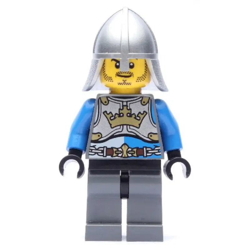 Knight, Blue, Printed Breastplate, Helmet