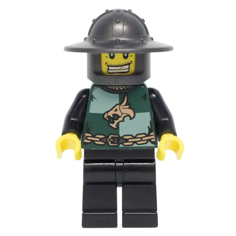 Dragon Knight, Dark Green, Wide Brim Helmet, Gold Tooth