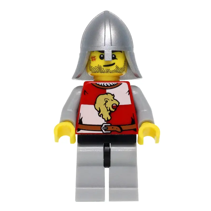 Lion Knight, Helmet, Stubble and Scar