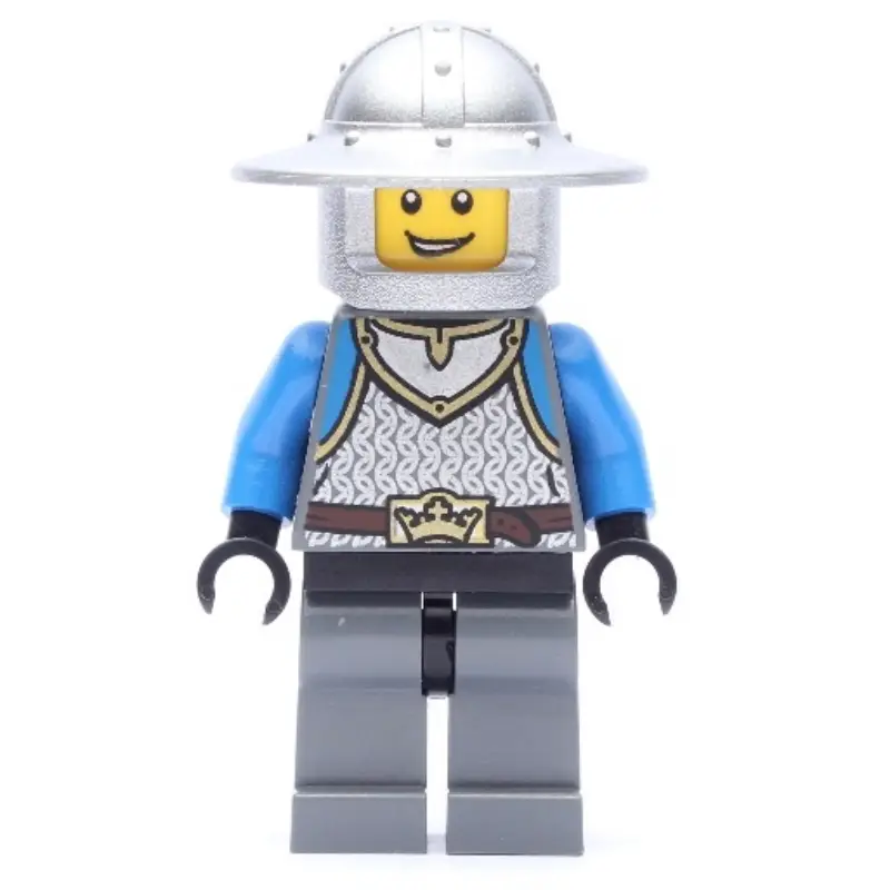 Knight, Blue, Wide Brim Helmet