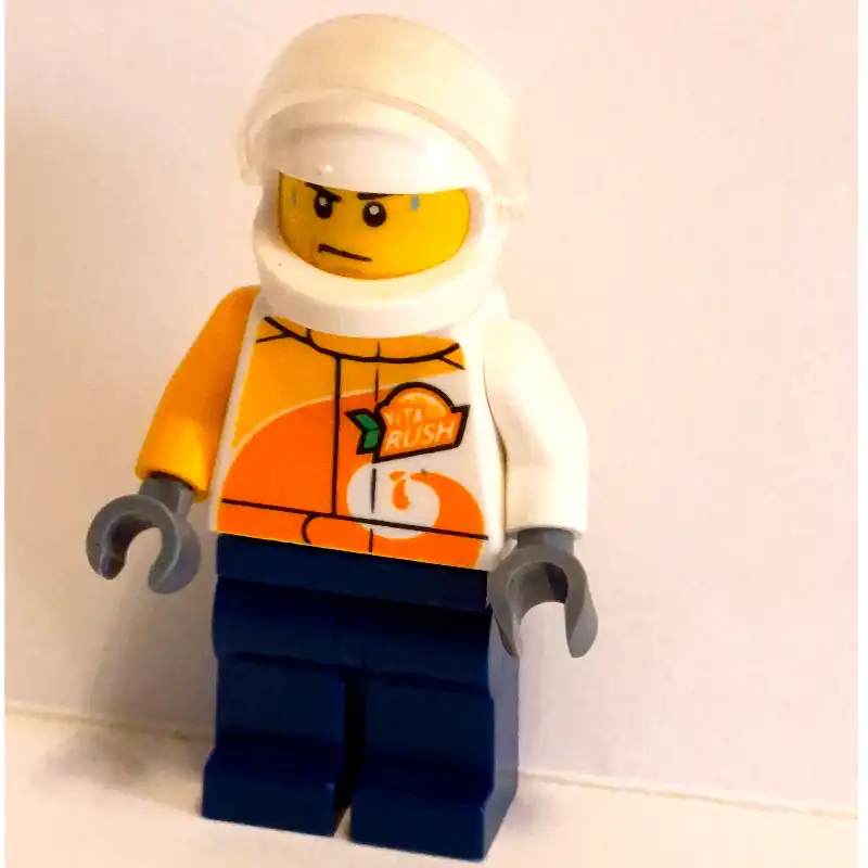 Pilot - White Torso, Dark Blue Legs, White Helmet