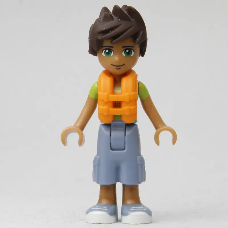 Liam - Bright Green/Yellow Shirt, Sand Blue Trousers, Life Vest