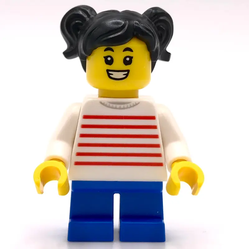 Kid - White Torso, Blue Legs, Black Hair