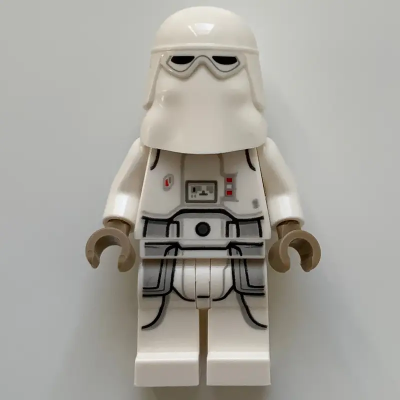 Snowtrooper, White Hips, Printed Legs, Dark Tan Hands (3626cpr1709 Head)