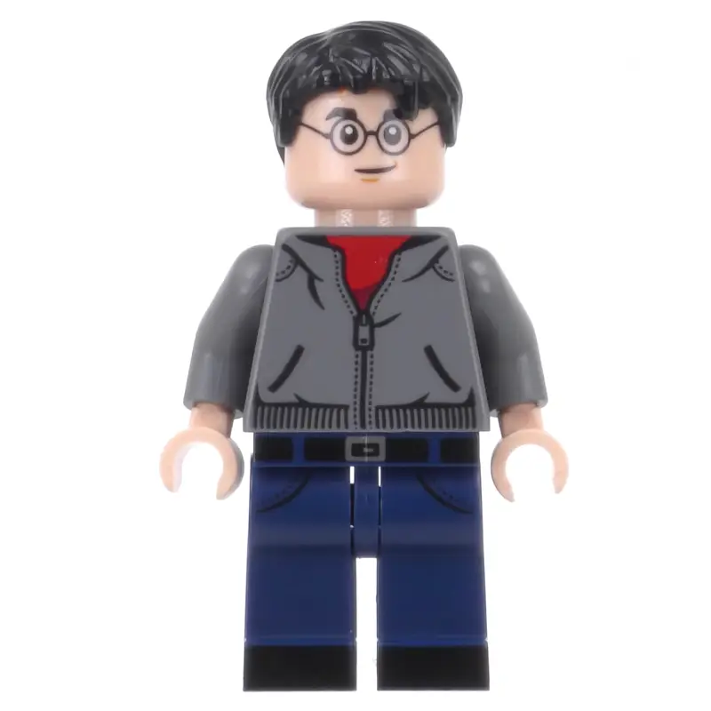 Harry Potter, Dark Bluish Gray Jacket over Red Shirt, Dark Blue Legs