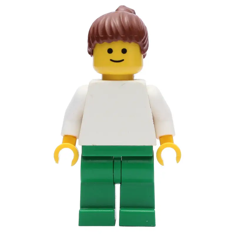 White Torso, Green Legs, Reddish Brown Hair, Female