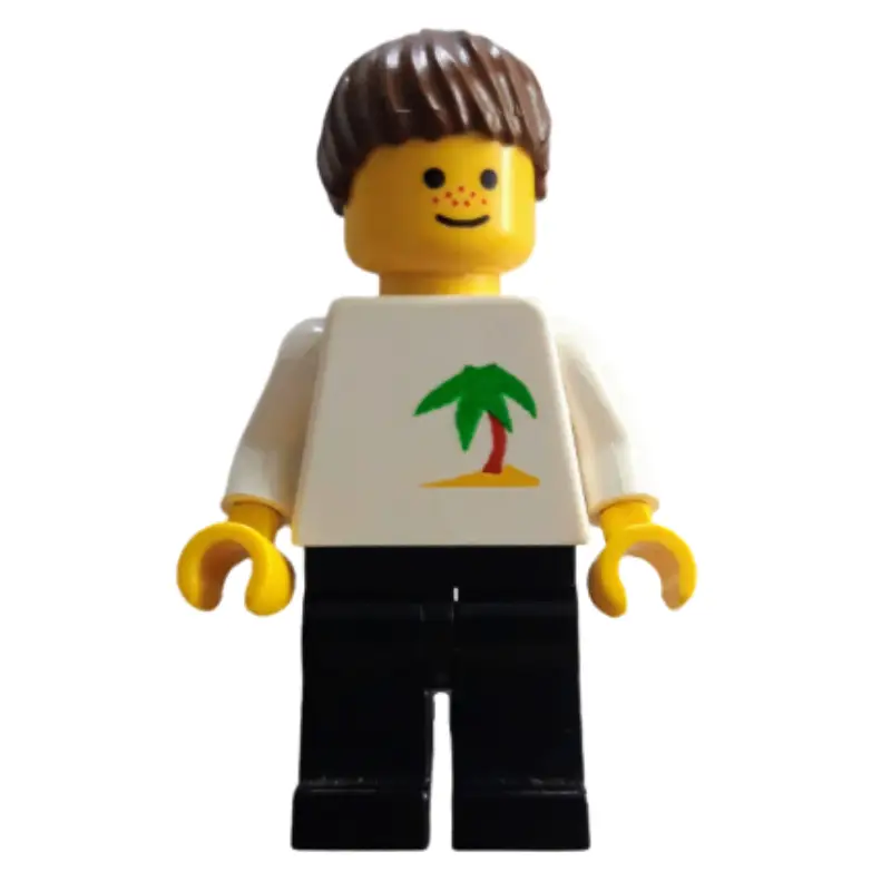 White Torso, Black Legs, Brown Hair